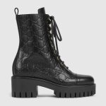 Gucci Women’s lace-up ankle boot with GG
